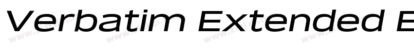 Verbatim Extended Bl字体转换 Verbatim Extended Bl字体转换